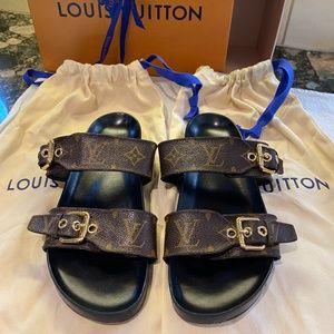 Louis Vuitton Bom Dia Flat Mule Sandals